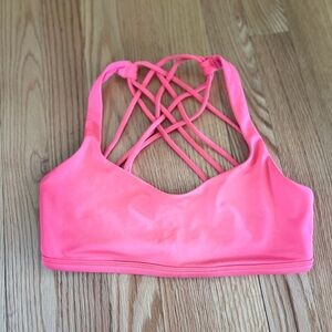 Lululemon neon pink sports bra